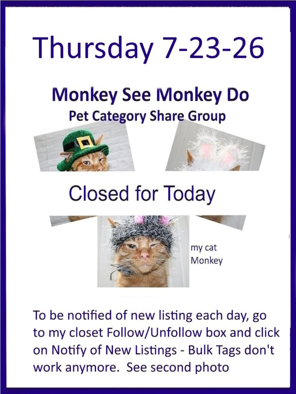 Thursday 7-23-26 Dog Cat Small Animal Pet Share Discussion Group